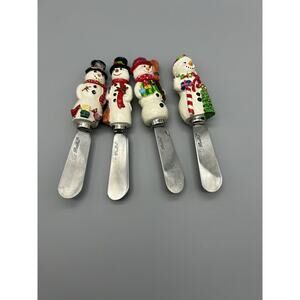 Christopher Radko "Snowman" Pate Knives/Cheese Spreaders | Set of 4